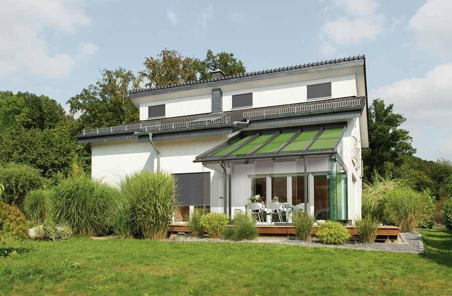Markise als Sonnenschutz Wintergarten Solarlux
